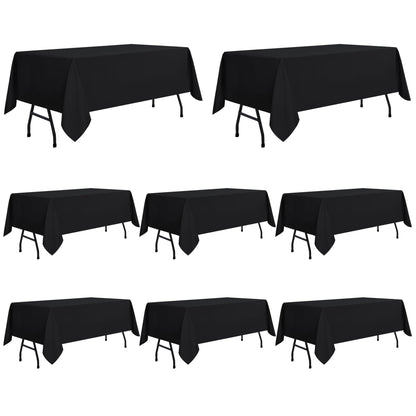 sancua Rectangle Tablecloth, 60 x 84 Inch, Black