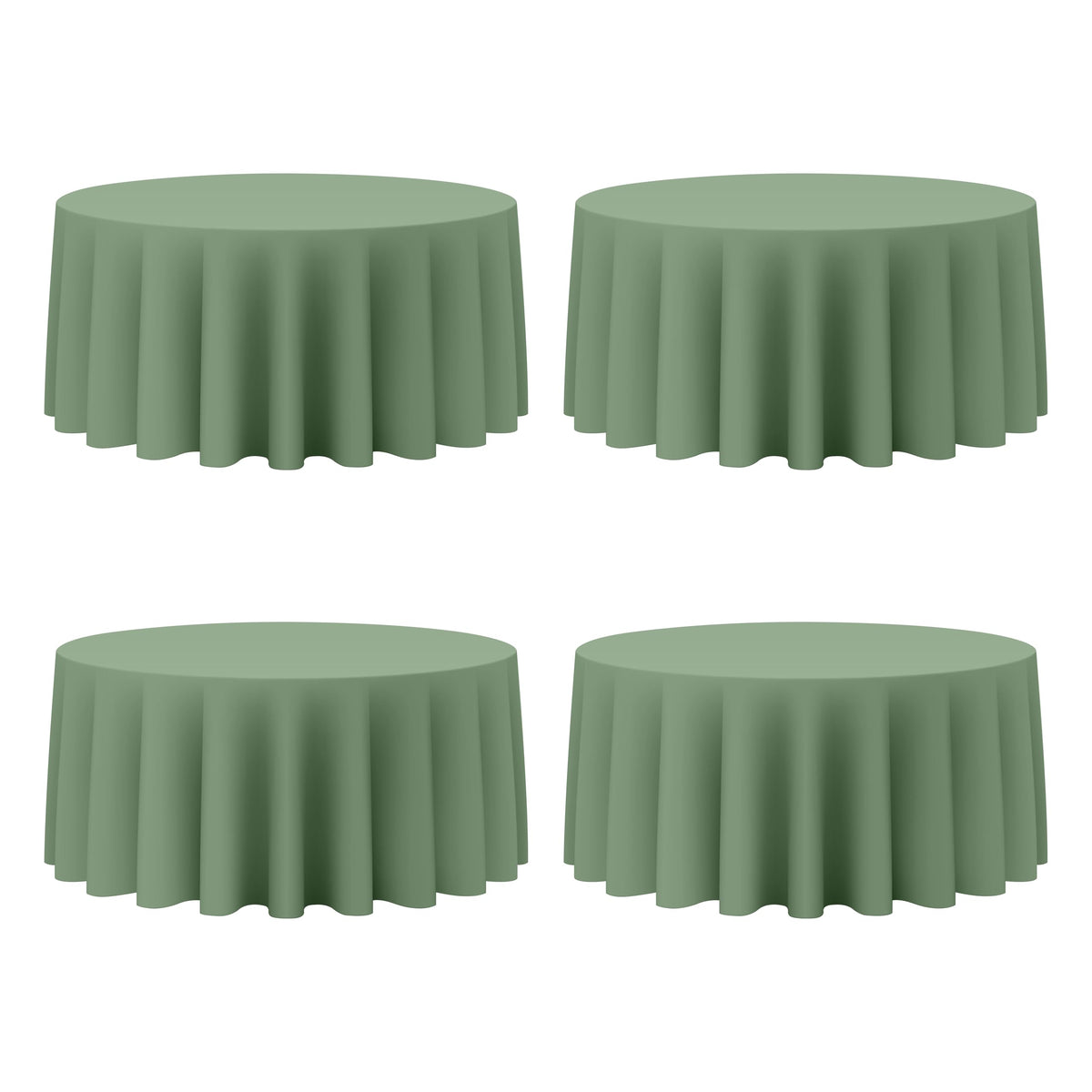 BRILLMAX 6 Pack Navy Blue Round Tablecloths 120 Inch for 60" Tables