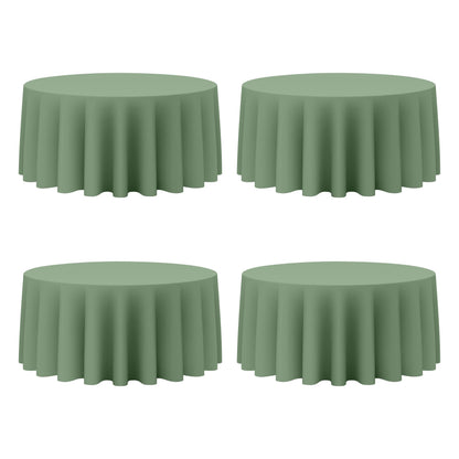 BRILLMAX 6 Pack Navy Blue Round Tablecloths 120 Inch for 60" Tables