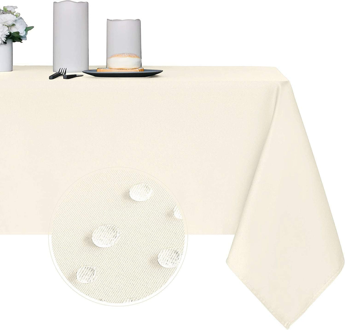 Obstal Rectangle Table Cloth, Navy Blue, 60 x 84 Inch