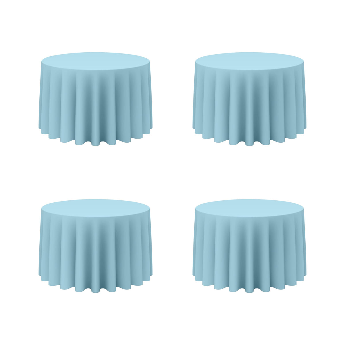 BRILLMAX 6 Pack Navy Blue Round Tablecloths 120 Inch for 60" Tables