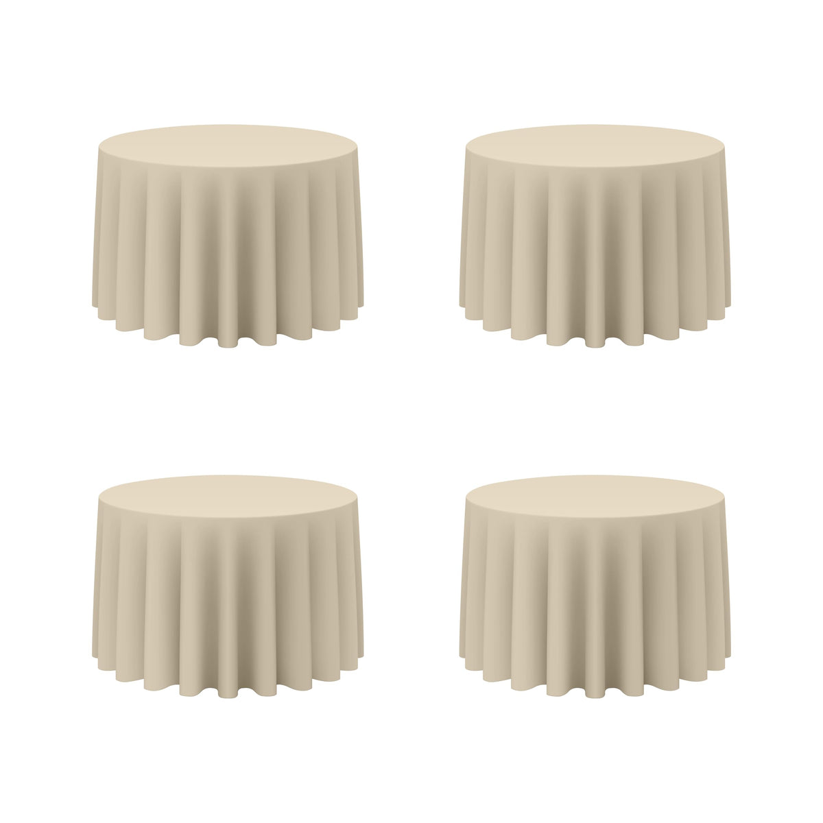 BRILLMAX 6 Pack Navy Blue Round Tablecloths 120 Inch for 60" Tables