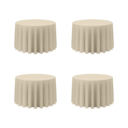 BRILLMAX 6 Pack Navy Blue Round Tablecloths 120 Inch for 60" Tables