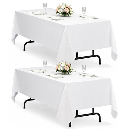 Decorelia Linen Textured Fall Tablecloth Rectangular Burnt Orange, 52"x70"