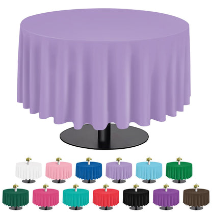 tujol Royal Blue 6 Pack Plastic Table Cloth 54" x 108", Disposable Tablecloths Rectangle Table Cover, Plastic Tablecloths for Parties