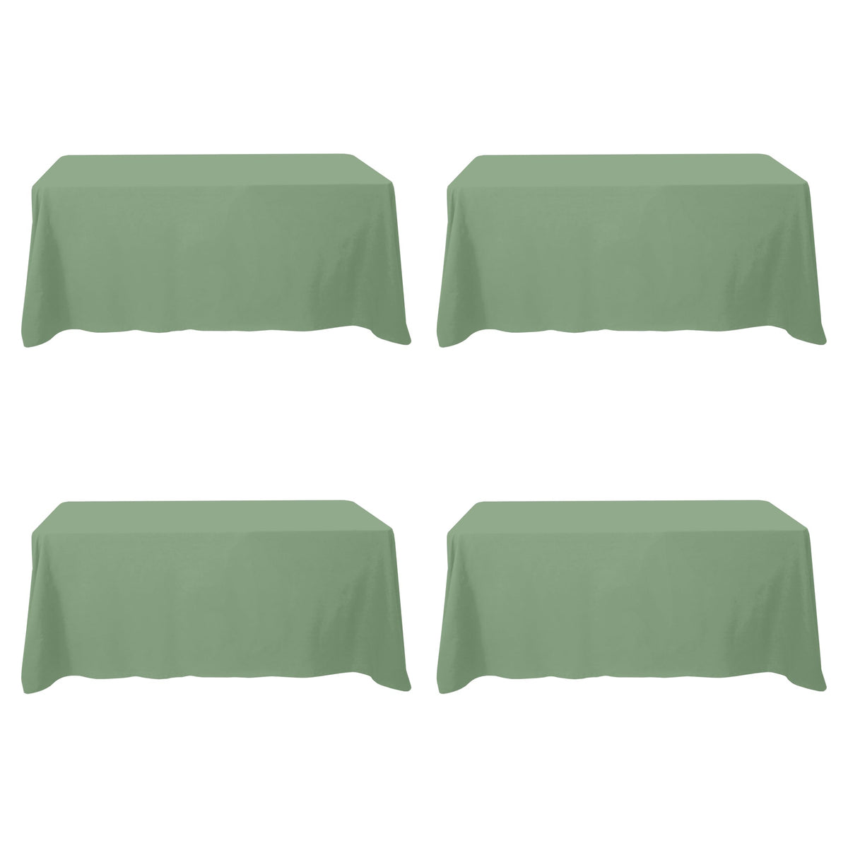 BRILLMAX 6 Pack Ivory Tablecloths 60x102 Inch for 6ft Rectangle Tables
