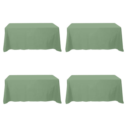 BRILLMAX 6 Pack Ivory Tablecloths 60x102 Inch for 6ft Rectangle Tables