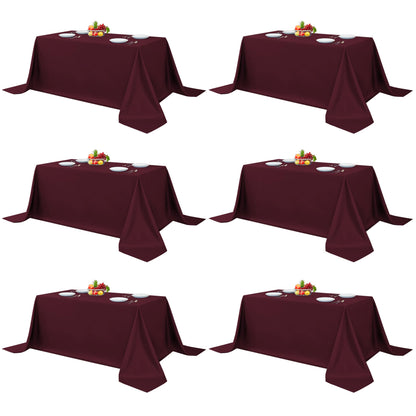 Fitable 6 Pack Black Tablecloths 70x120 Inch for 6-8 Ft Rectangle Tables