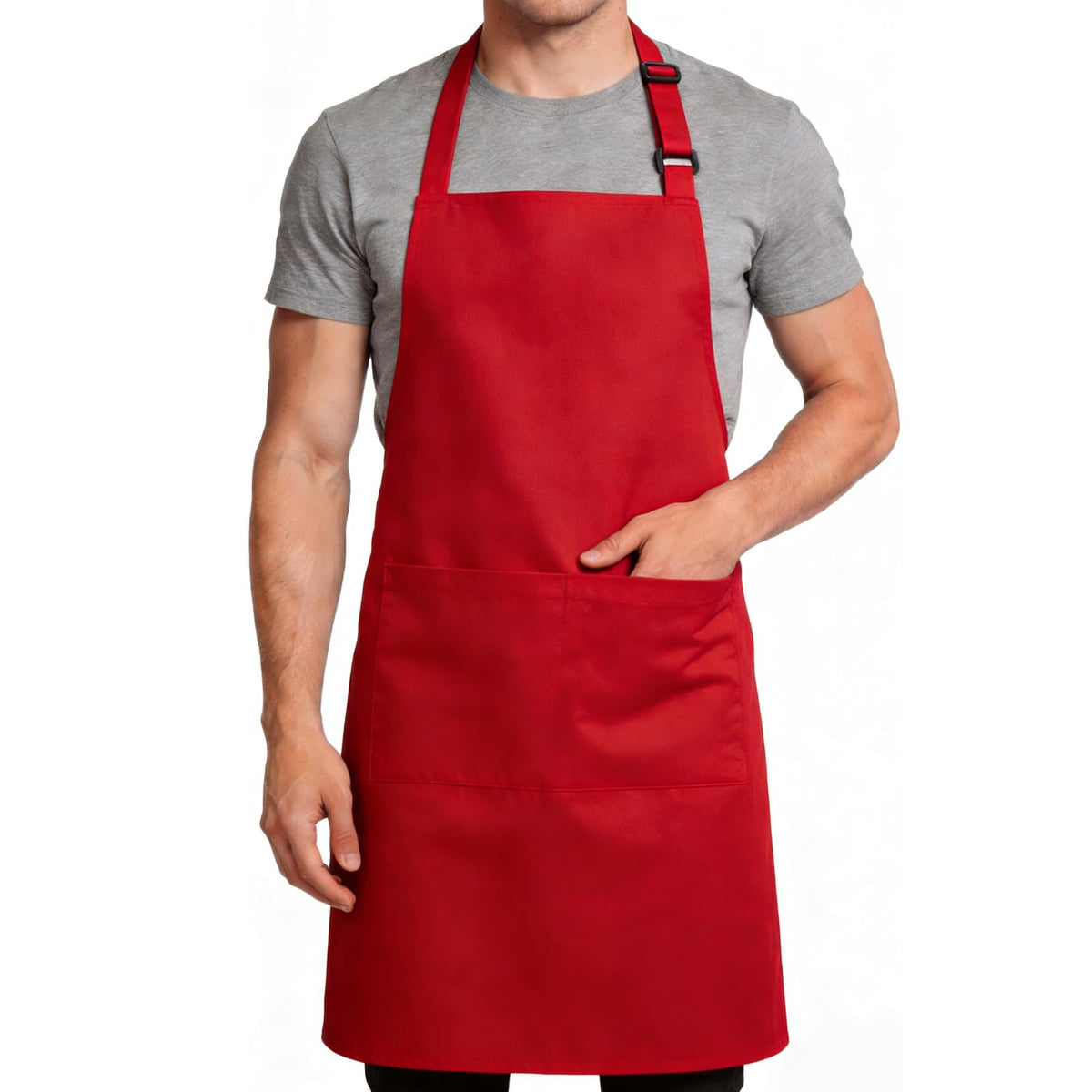 Large Chef Apron for Men and Women, Cooking Kitchen Aprons with 2 Large Pockets Water Oil Resistant