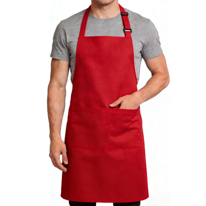 Large Chef Apron for Men and Women, Cooking Kitchen Aprons with 2 Large Pockets Water Oil Resistant