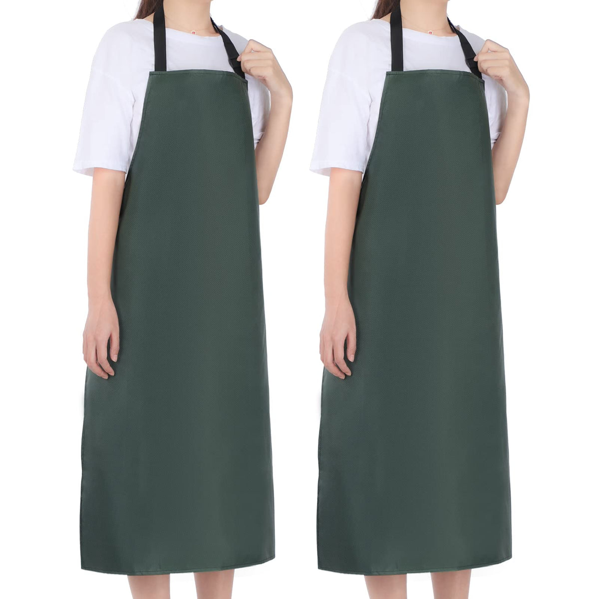 Waterproof Rubber Apron Adjustable Dishwasher Apron - Heavy Duty Work Apron