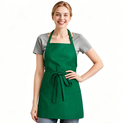 NLUS Kitchen Cooking Apron with 3 Pockets, Adjustable Bib Apron Chef Aprons for Women Men