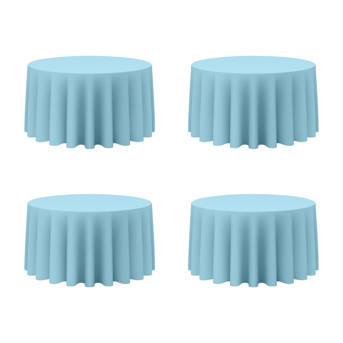 BRILLMAX 6 Pack Navy Blue Round Tablecloths 120 Inch for 60" Tables