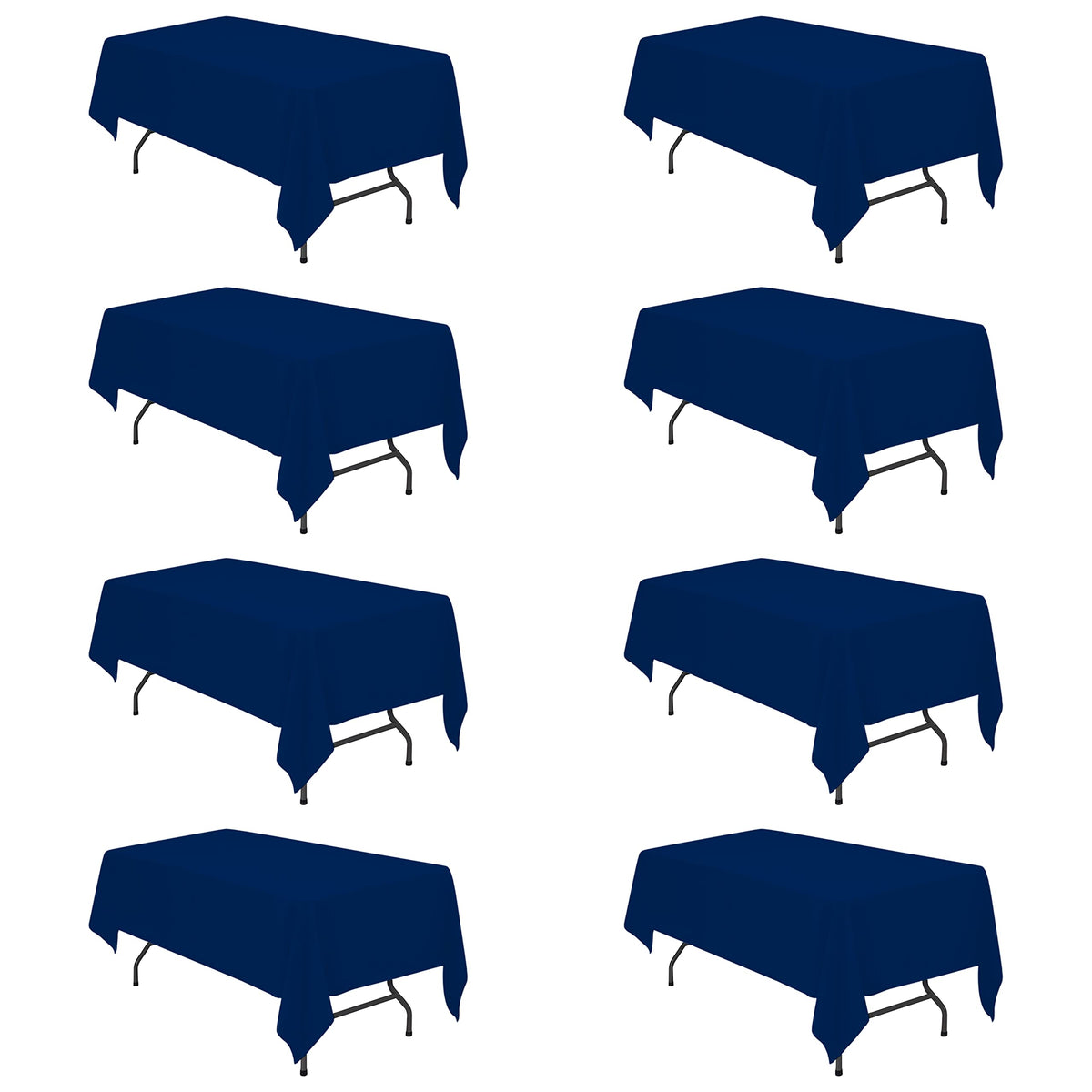 BRILLMAX 6 Pack Ivory Tablecloths 60x102 Inch for 6ft Rectangle Tables