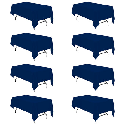 BRILLMAX 6 Pack Ivory Tablecloths 60x102 Inch for 6ft Rectangle Tables