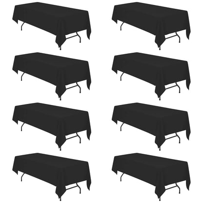 BRILLMAX 6 Pack Ivory Tablecloths 60x102 Inch for 6ft Rectangle Tables