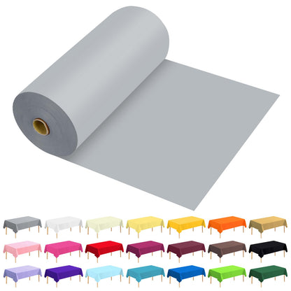 54 Inch X 300 Feet Plastic Table Cover Roll Premium Disposable Plastic Tablecloth for All Type/Shape Tables | Picnic, Party, Banquet, Birthdays, Weddings (Blue, 54 Inch X 300 Feet)