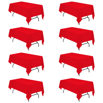BRILLMAX 6 Pack Ivory Tablecloths 60x102 Inch for 6ft Rectangle Tables