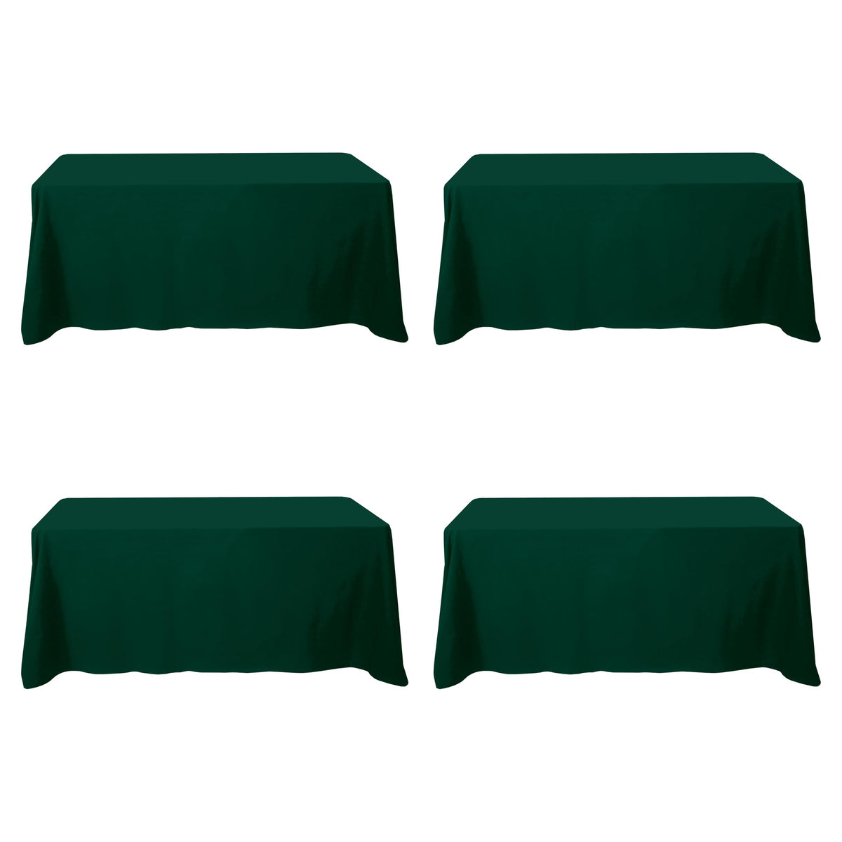 BRILLMAX 6 Pack Ivory Tablecloths 60x102 Inch for 6ft Rectangle Tables