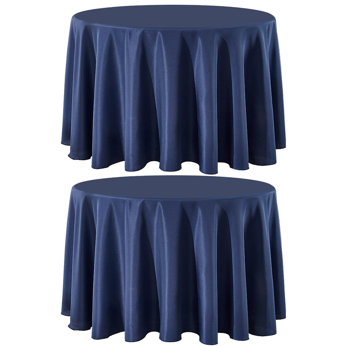 6 Pack White Round Tablecloths 120 Inch for Dining Tables