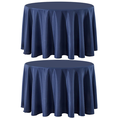 6 Pack White Round Tablecloths 120 Inch for Dining Tables