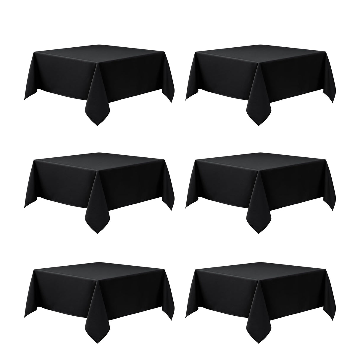 10-Pack White Tablecloths for Rectangle Tables, 60 x 102 Inches