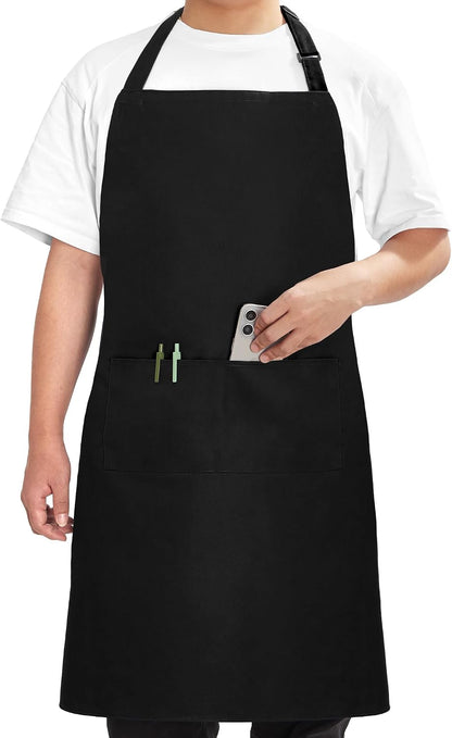 Syntus Chef Apron for Men Women with Pockets, Thick Grilling BBQ Apron