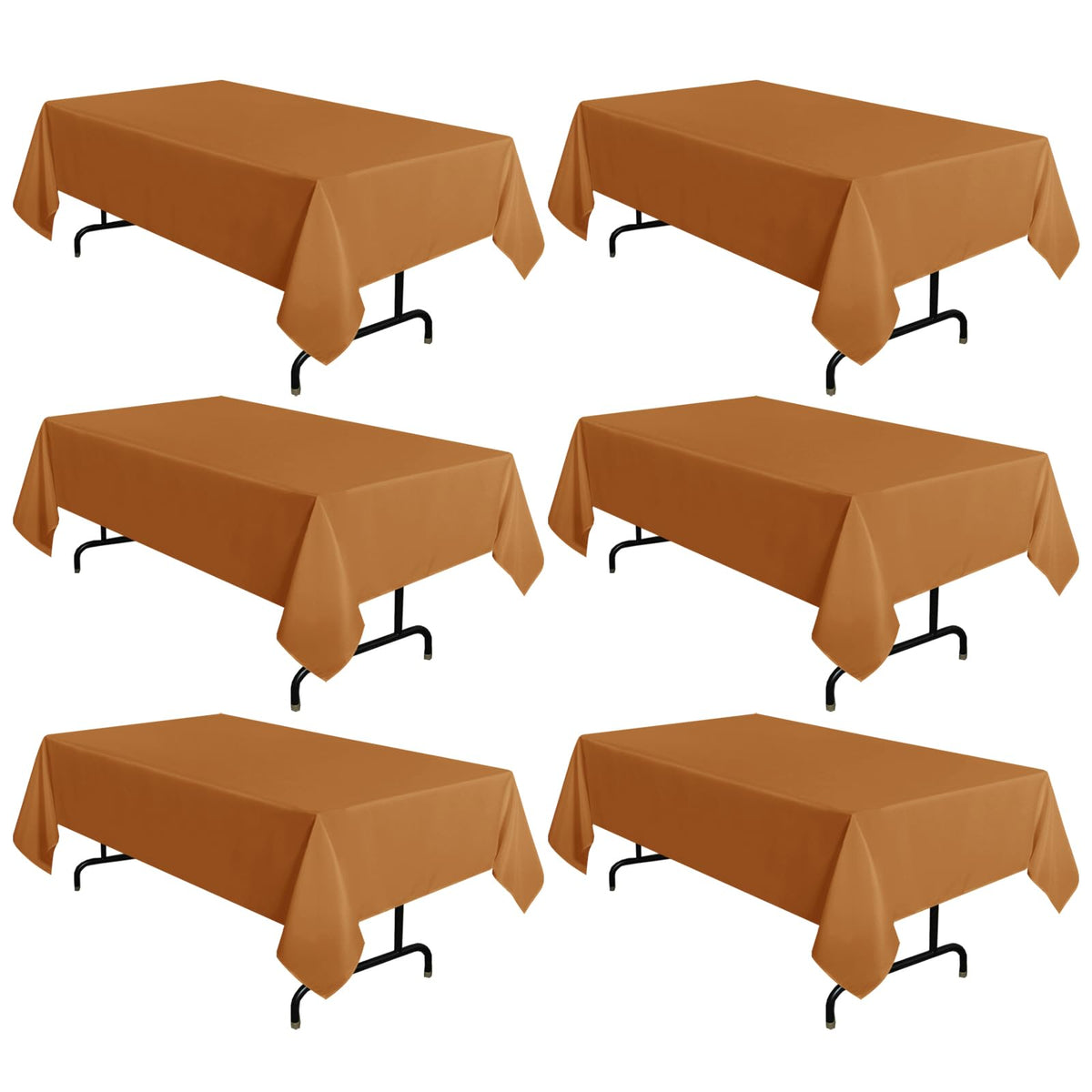 sancua 2 Pack Black Tablecloths 60x102 Inch for 6 Feet Rectangle Tables