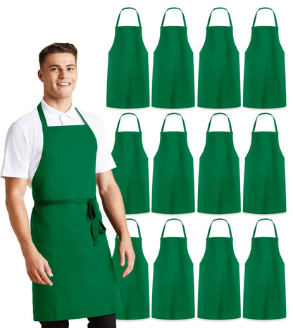 Avalon Kitchen Aprons for Men - 100% Polyester Chef Apron Women with Extra Long Ties - Cooking Aprons for Women & Mens Apron