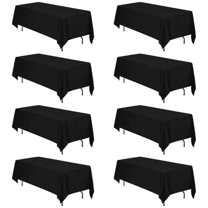 BRILLMAX 6 Pack Ivory Tablecloths 60x102 Inch for 6ft Rectangle Tables