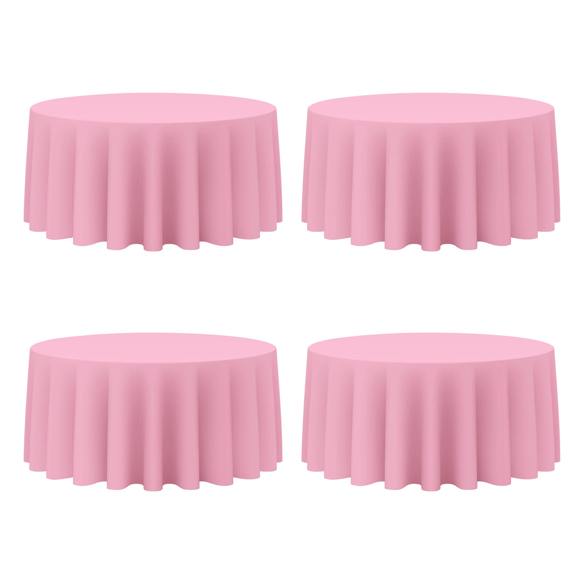 BRILLMAX 6 Pack Navy Blue Round Tablecloths 120 Inch for 60" Tables