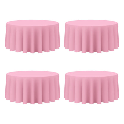 BRILLMAX 6 Pack Navy Blue Round Tablecloths 120 Inch for 60" Tables