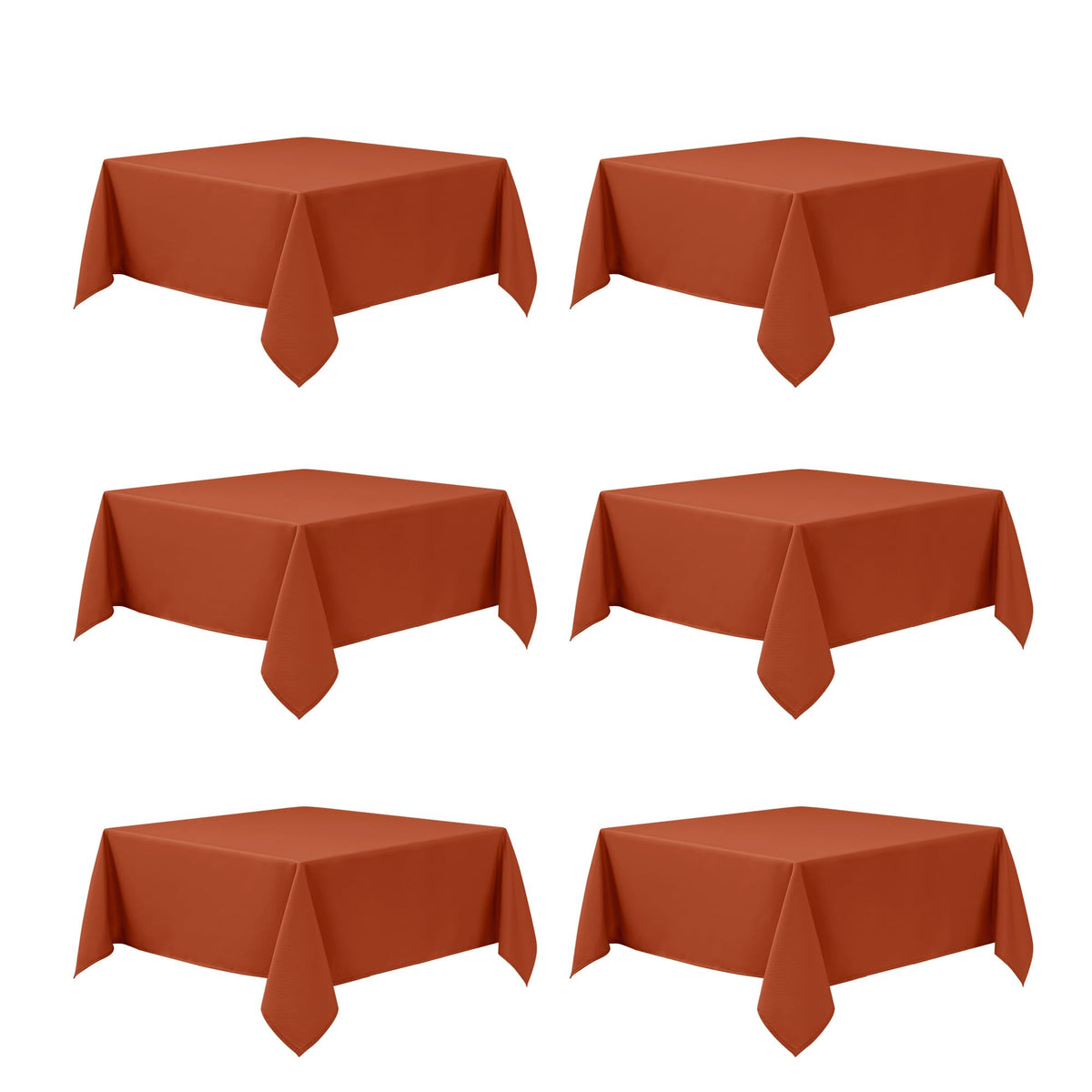 10-Pack White Tablecloths for Rectangle Tables, 60 x 102 Inches