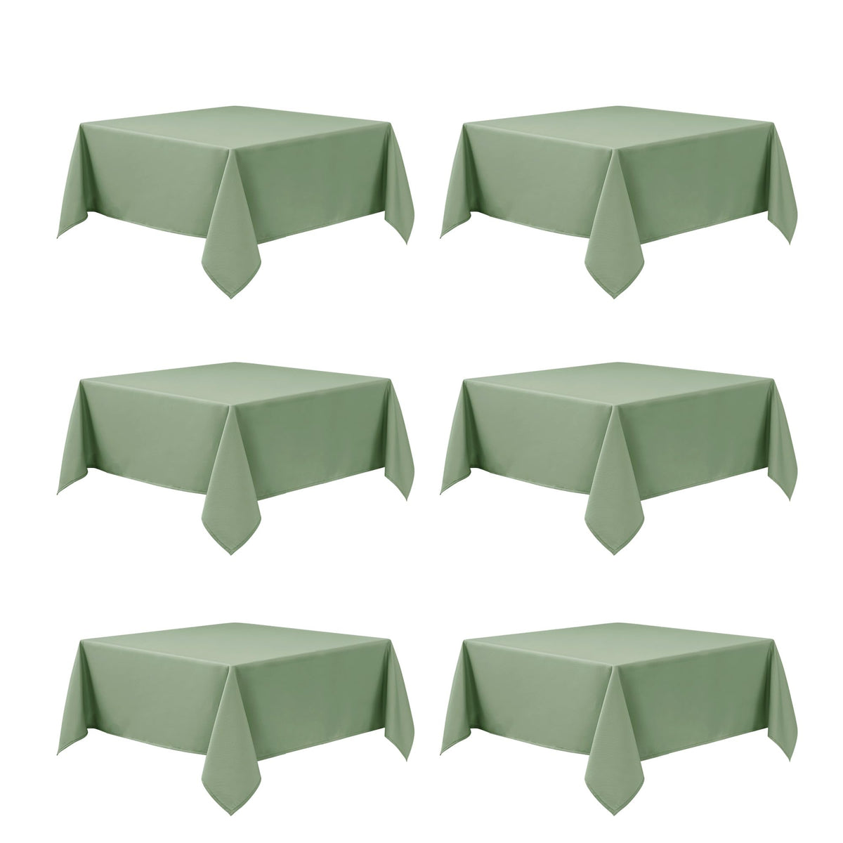 10-Pack White Tablecloths for Rectangle Tables, 60 x 102 Inches