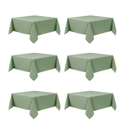 10-Pack White Tablecloths for Rectangle Tables, 60 x 102 Inches