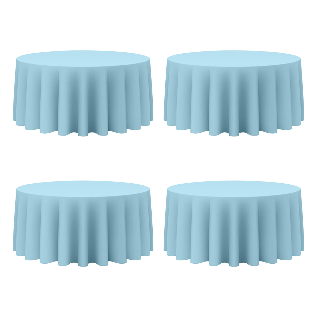 BRILLMAX 6 Pack Navy Blue Round Tablecloths 120 Inch for 60" Tables