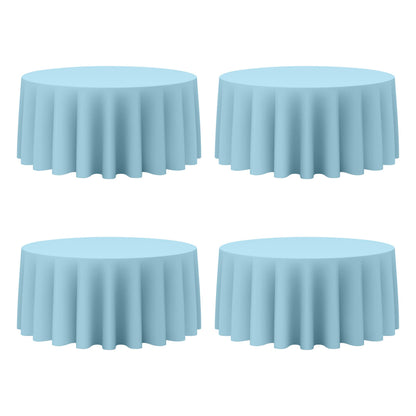 BRILLMAX 6 Pack Navy Blue Round Tablecloths 120 Inch for 60" Tables