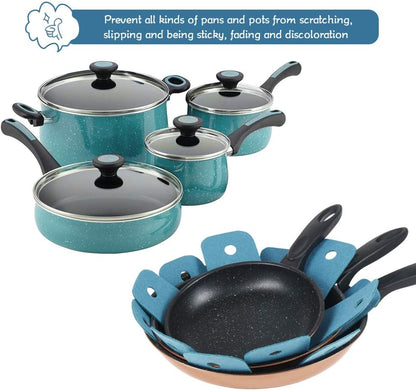 BYKITCHEN Pot Pan Protectors for Stacking, 12pcs & 4 Sizes, Separator Pads