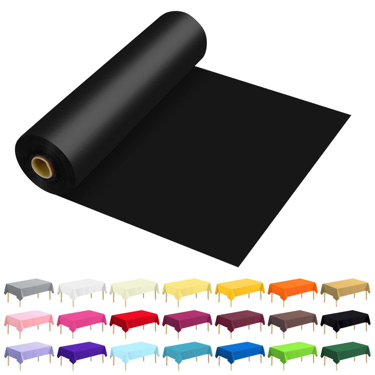 54 Inch X 300 Feet Plastic Table Cover Roll Premium Disposable Plastic Tablecloth for All Type/Shape Tables | Picnic, Party, Banquet, Birthdays, Weddings (Blue, 54 Inch X 300 Feet)