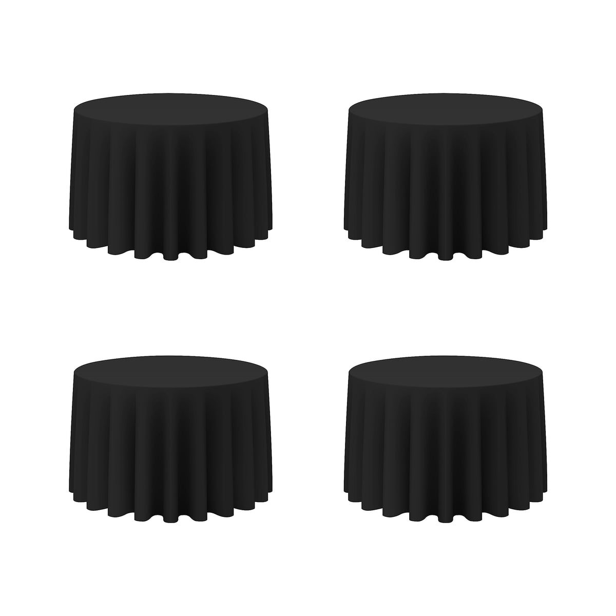BRILLMAX 6 Pack Navy Blue Round Tablecloths 120 Inch for 60" Tables