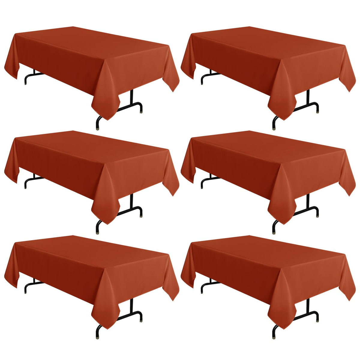 sancua 2 Pack Black Tablecloths 60x102 Inch for 6 Feet Rectangle Tables