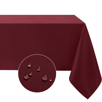 Softalker Rectangle Tablecloth, Waterproof Table Cloths Wrinkle Free Fabric Washable Polyester Table Cover for Dining Party Outdoor Camping Wedding - 60 x 84 inch, Black
