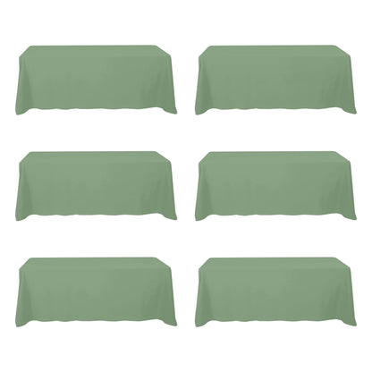 BRILLMAX 6 Pack Ivory Tablecloths 60x102 Inch for 6ft Rectangle Tables