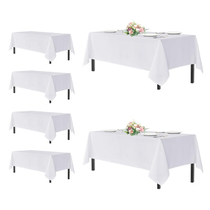 sancua 2 Pack Black Tablecloths 60x102 Inch for 6 Feet Rectangle Tables