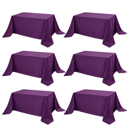 10-Pack White Tablecloths for Rectangle Tables, 60 x 102 Inches