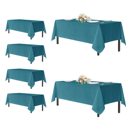 sancua 2 Pack Black Tablecloths 60x102 Inch for 6 Feet Rectangle Tables