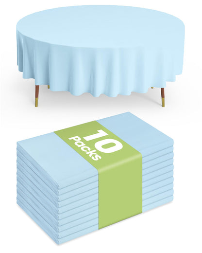 Pureegg Plastic Table Cloth Disposable 10 Pack, 54 x 108 Inch Table Cloths, Easter Party, Valentines, Mothers Day Decorations, Tablecloths, Rectangle, Pastel Plastic Cover, Leakproof & Sturdy, Pink