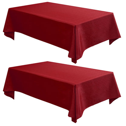 Fitable Nature Faux Linen Tablecloths Rectangle 60 x 84 Inch - 2 Pack Neutral Table Clothes for 4-6 Foot Tables, Wrinkle-Proof Faux Burlap Table Cover for Dining, Farmhouse, Outdoor Picnic, Camping