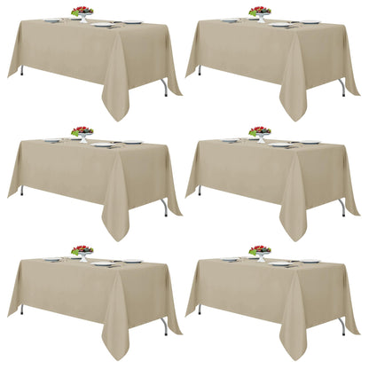 Fitable 6 Pack Black Tablecloths 70x120 Inch for 6-8 Ft Rectangle Tables
