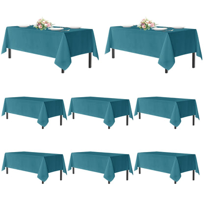 sancua 2 Pack Black Tablecloths 60x102 Inch for 6 Feet Rectangle Tables